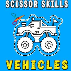 VEHICLES : Let's Cut Paper and Learn Scissor Skills -My First Cut and Paste Workbook for Preschool for Fine Motor Skill Activity and Coloring ... (Scissor Skills - Cut and Paste Workbook)