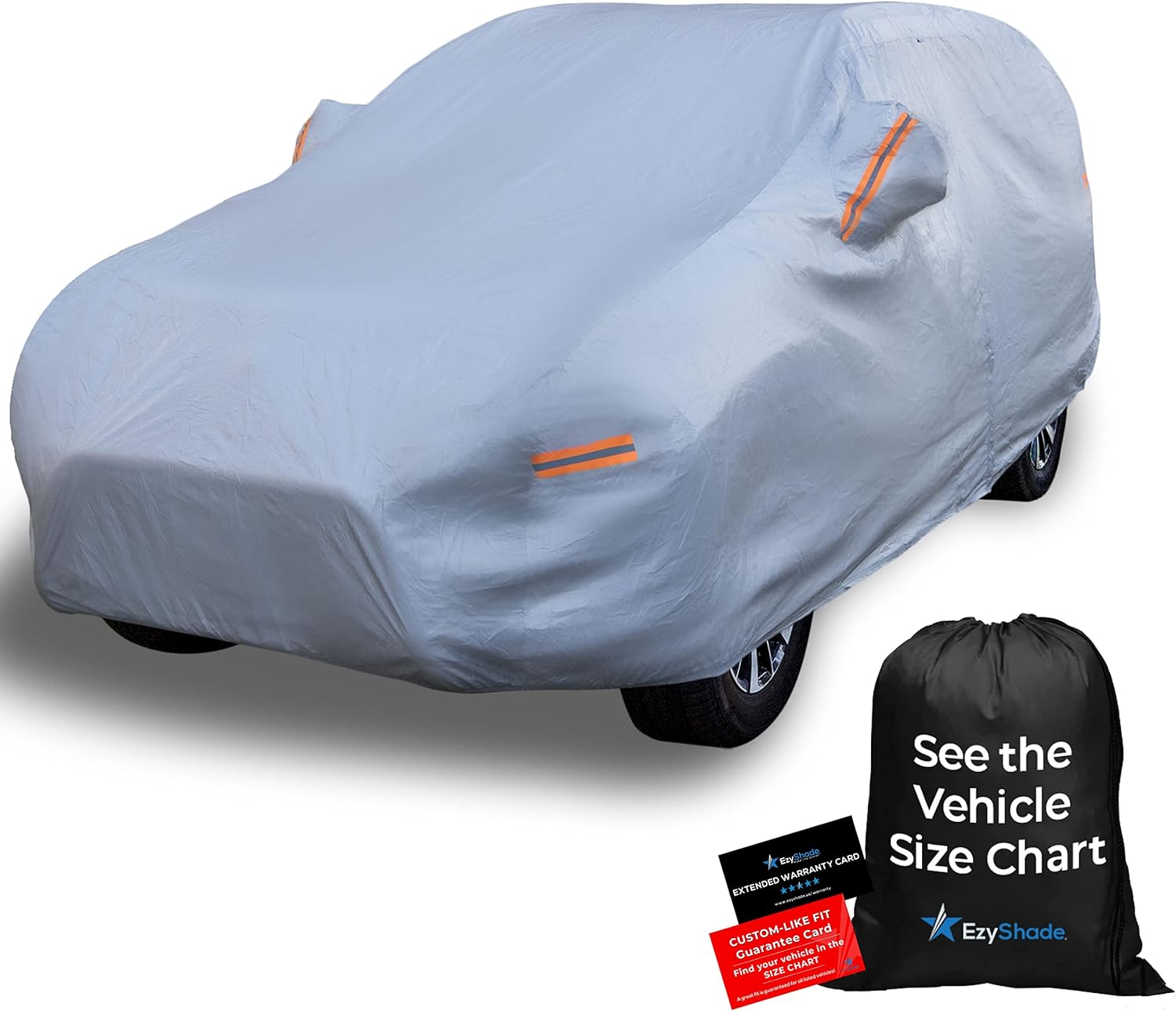 EzyShade 10-Layer SUV Car Cover Waterproof All Weather. See Vehicle Size-Chart for Accurate Fit. Outdoor Full Exterior Covers for Automobiles Heavy Duty Tarp Jeep Rav4 CRV. Size S5 (See Size Chart)