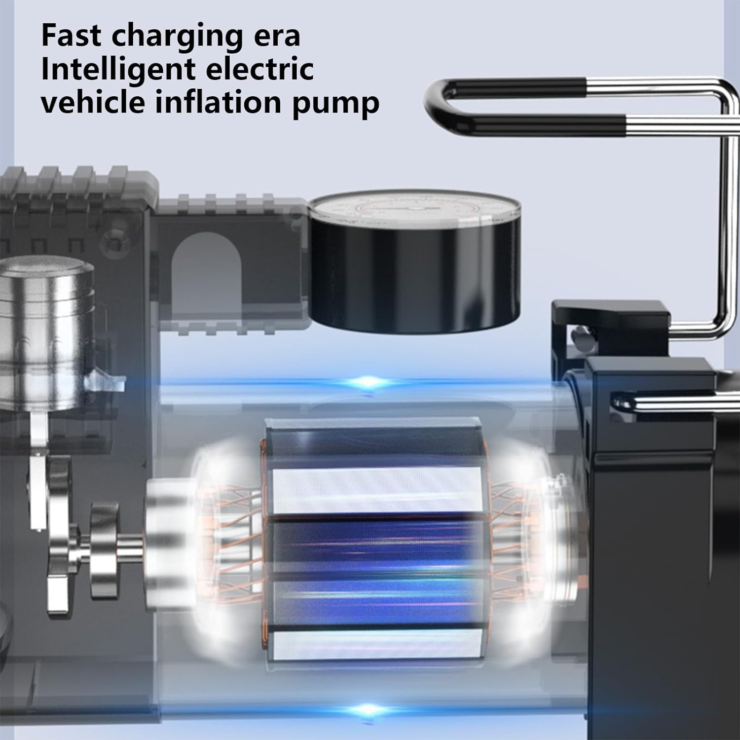 Generic Vehicle Inflatable Pump Single Cylinder Small Vehicle Portable Car Electric Tire Multifunction Inflatable Pump Vehicle with Inflator #2024 - Image 5