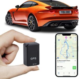 GPS Tracker for Vehicles, Mini Car GPS Tracker Portable Real Time Magnetic GPS Tracking Device, Full Global Coverage Location Tracker for Car,Trucks/Person. No Subscription Required/No Monthly Fee