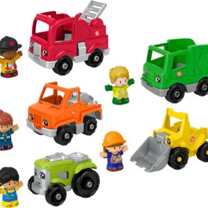 Fisher-Price Little People Toddler Playset Activity Vehicles Toy Set with 10 Toys for Preschool Pretend Play Ages 1+ Years