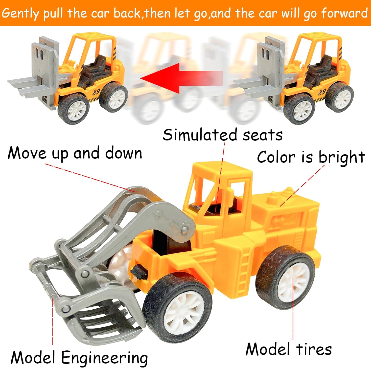 Whkvnng 30PCS Mini Construction Vehicles,Play Figure Vehicles,Construction Engineering Trucks,Construction Pull Back Vehicles,Small Construction Toys for Birthday Party Favors,Gifts - Image 4