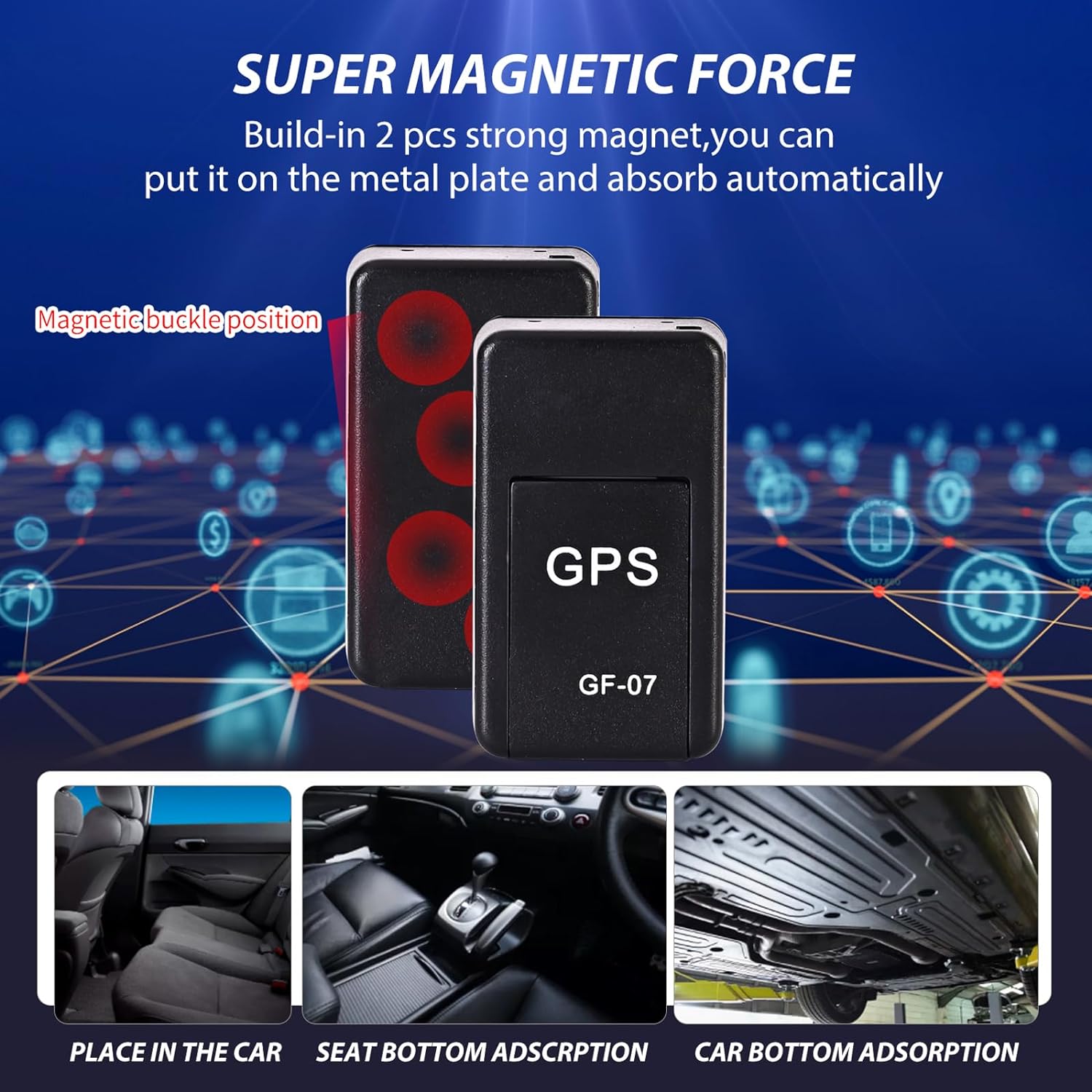 Mini GPS Tracker for Vehicles/Mini Magnetic GPS Device Real time Car Locator Full USA Coverage, No Monthly Fee, Long Standby GSM SIM GPS Tracker for Trucks/Person 2024 - Image 5