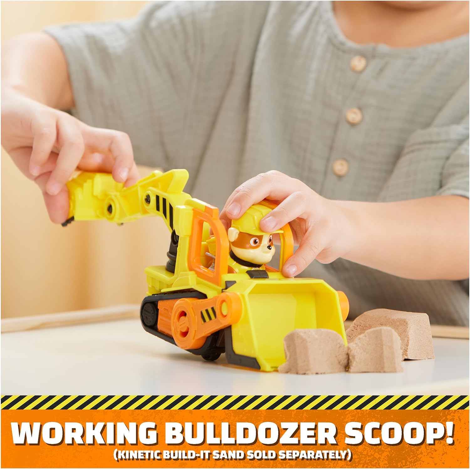 Rubble & Crew, Rubble’s Bulldozer Toy Truck with Movable Parts and a Collectible Action Figure, Kids Toys for Ages 3 and Up - Image 4