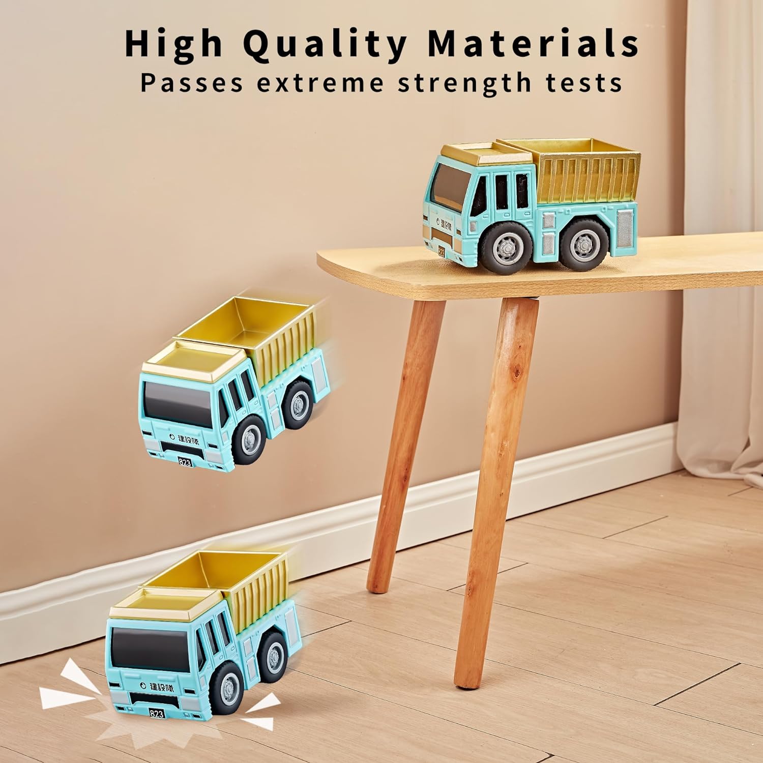 KIDAMI Die-Cast Metal Construction Vehicles Toy Cars Set, Mini Pull Back Car Excavator Cars Trucks, Toys for Toddlers Boys & Girls Birthday Gifts, Easter Egg Fillers, Cake Decorations - Image 3