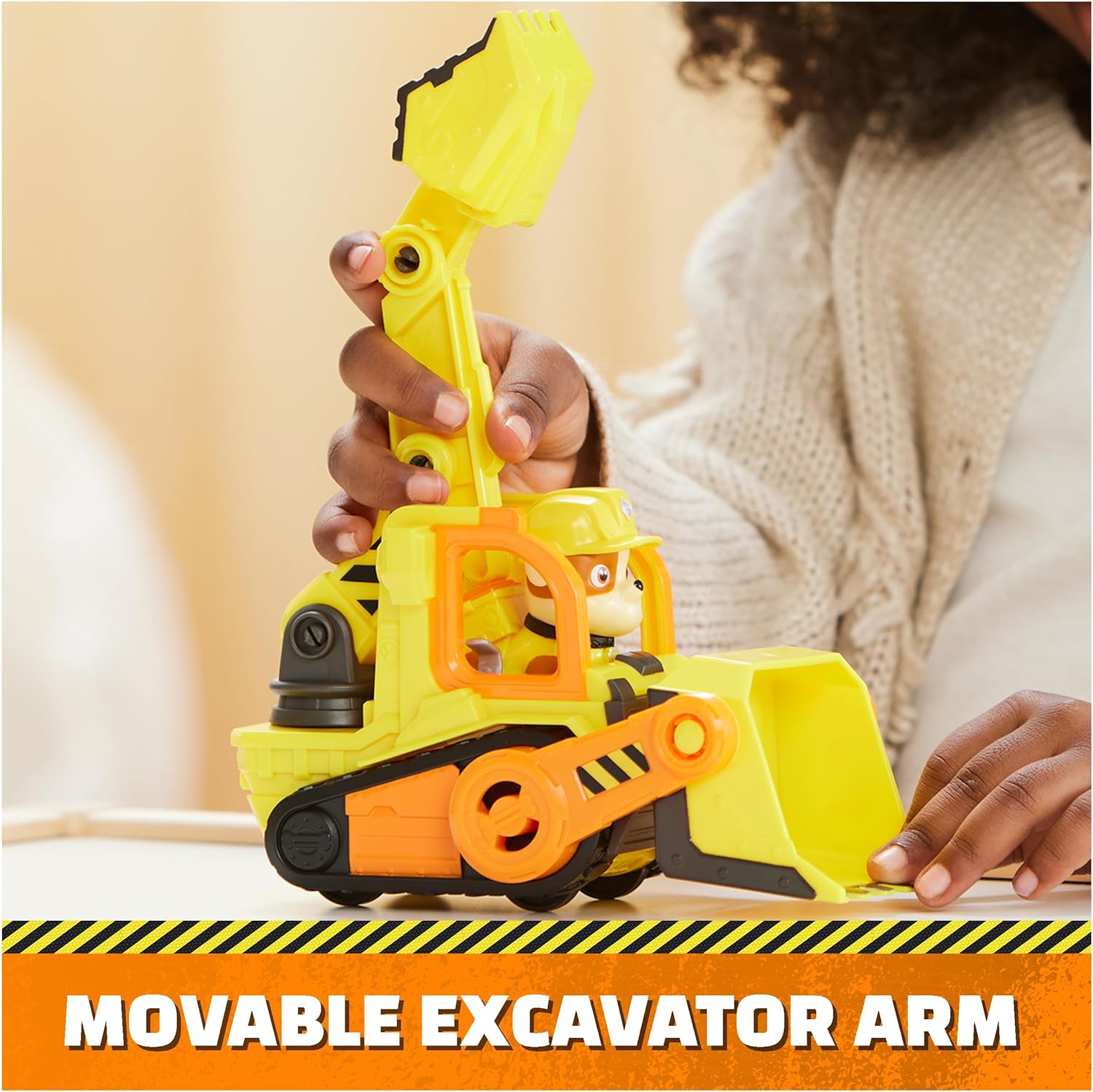 Rubble & Crew, Rubble’s Bulldozer Toy Truck with Movable Parts and a Collectible Action Figure, Kids Toys for Ages 3 and Up - Image 3
