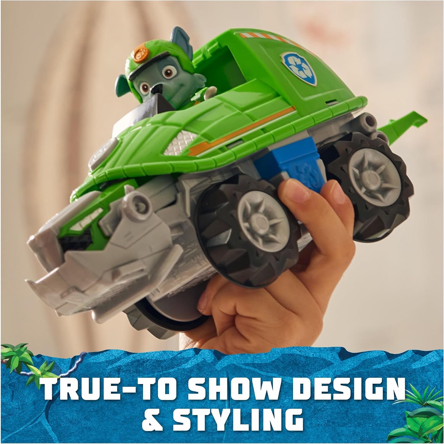 Paw Patrol Jungle Pups, Rocky Snapping Turtle Vehicle, Toy Truck with Collectible Action Figure, Kids Toys for Boys & Girls Ages 3 and Up - Image 4