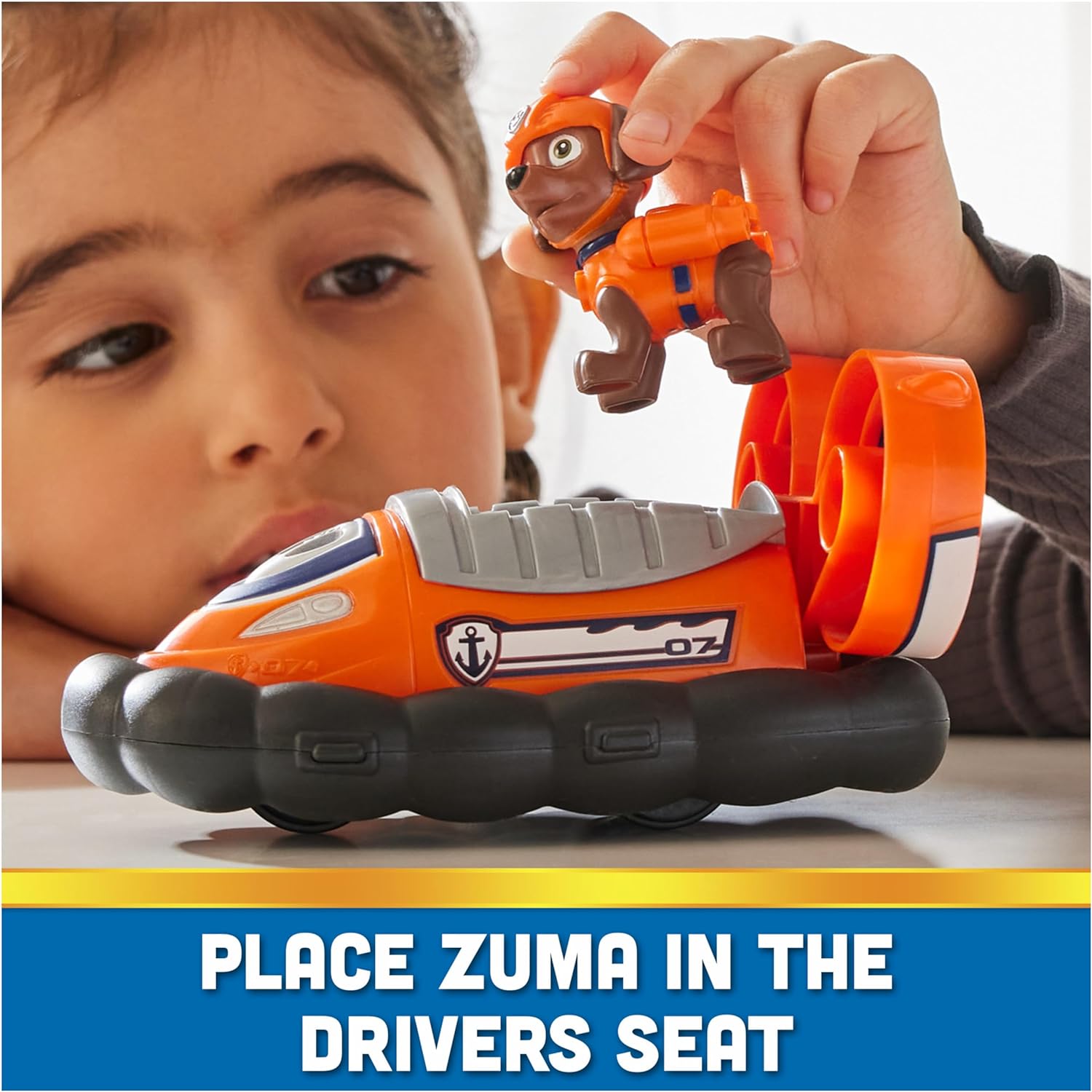 Paw Patrol, Zuma’s Hovercraft, Toy Vehicle with Collectible Action Figure, Sustainably Minded Kids Toys for Boys & Girls Ages 3 and Up - Image 4