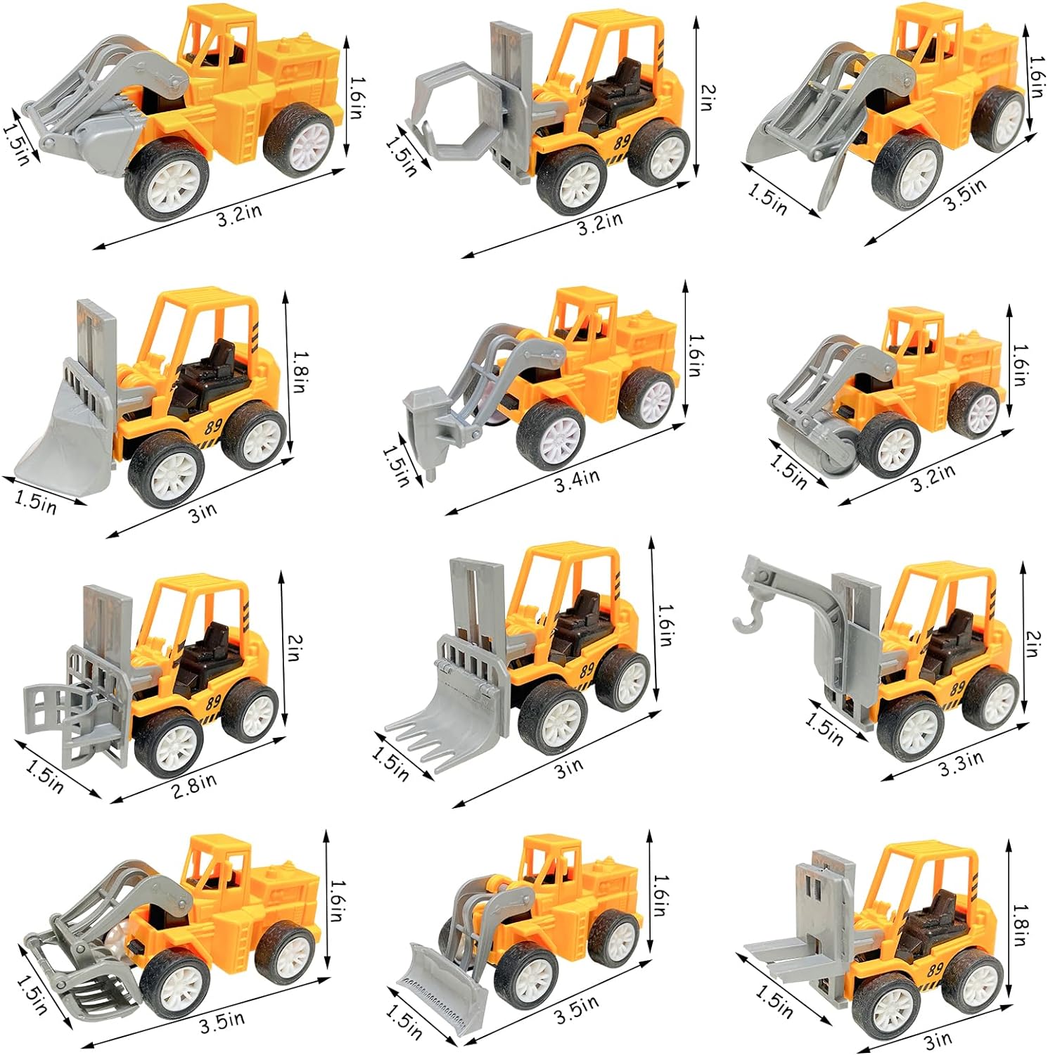 Whkvnng 30PCS Mini Construction Vehicles,Play Figure Vehicles,Construction Engineering Trucks,Construction Pull Back Vehicles,Small Construction Toys for Birthday Party Favors,Gifts - Image 2