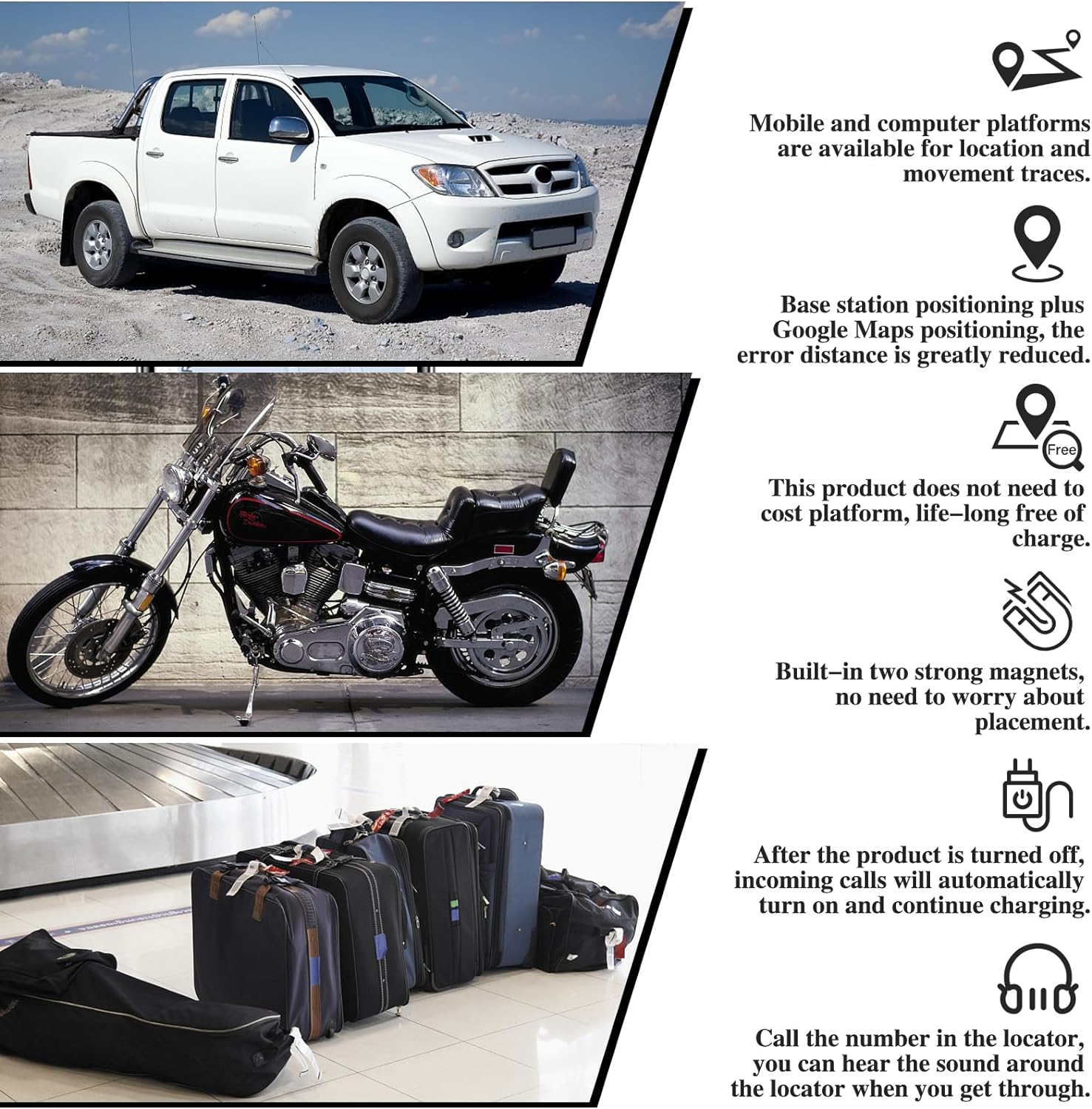 GPS Tracker for Vehicles, Mini Car GPS Tracker Portable Real Time Magnetic GPS Tracking Device, Full Global Coverage Location Tracker for Car,Trucks/Person. No Subscription Required/No Monthly Fee - Image 5