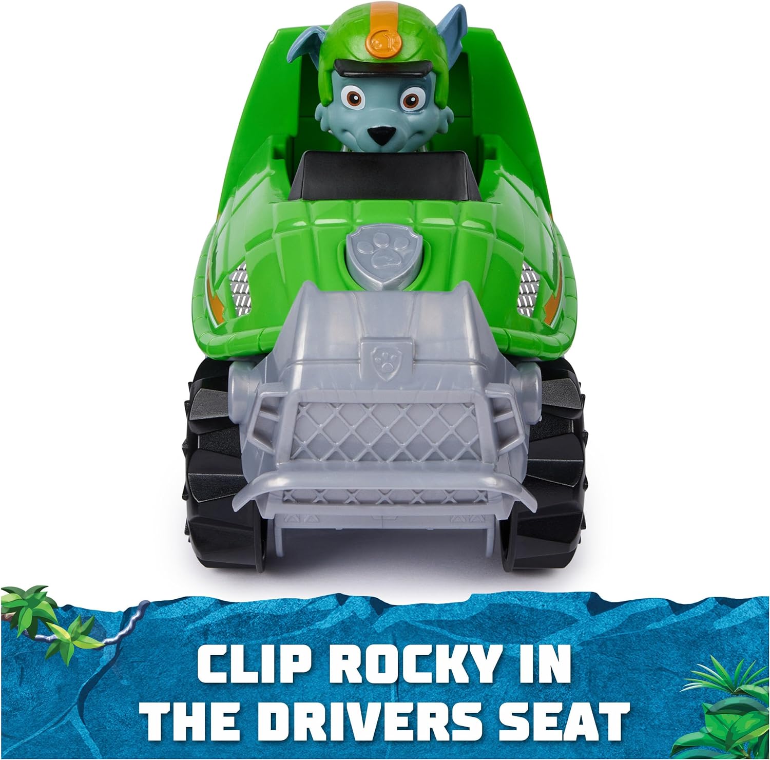 Paw Patrol Jungle Pups, Rocky Snapping Turtle Vehicle, Toy Truck with Collectible Action Figure, Kids Toys for Boys & Girls Ages 3 and Up - Image 7