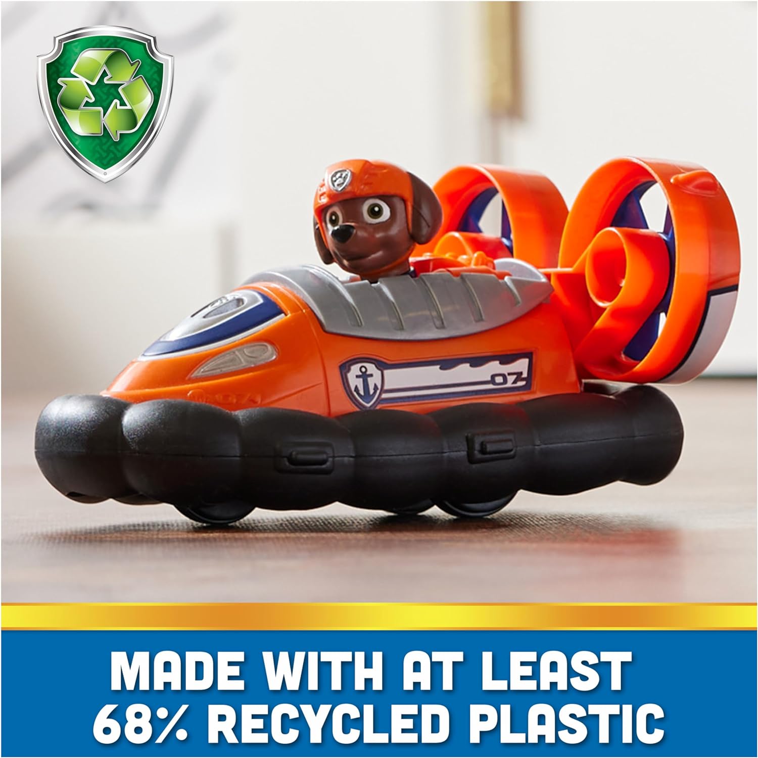 Paw Patrol, Zuma’s Hovercraft, Toy Vehicle with Collectible Action Figure, Sustainably Minded Kids Toys for Boys & Girls Ages 3 and Up - Image 2