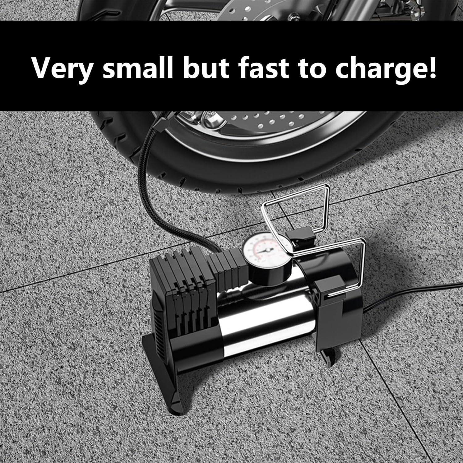 Generic Vehicle Inflatable Pump Single Cylinder Small Vehicle Portable Car Electric Tire Multifunction Inflatable Pump Vehicle with Inflator #2024 - Image 4