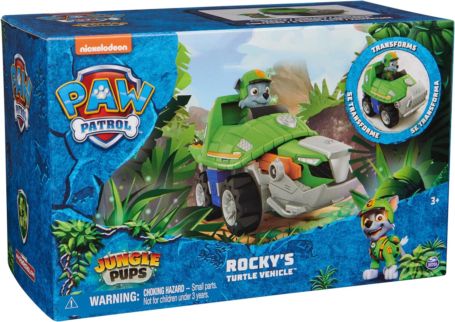 Paw Patrol Jungle Pups, Rocky Snapping Turtle Vehicle, Toy Truck with Collectible Action Figure, Kids Toys for Boys & Girls Ages 3 and Up - Image 8