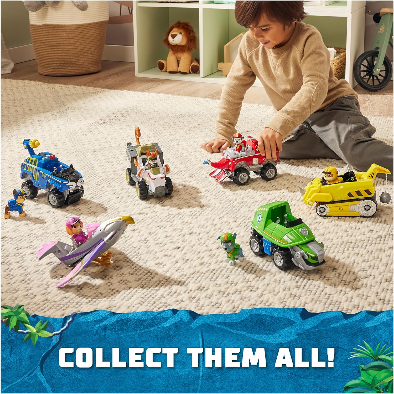 Paw Patrol Jungle Pups, Rocky Snapping Turtle Vehicle, Toy Truck with Collectible Action Figure, Kids Toys for Boys & Girls Ages 3 and Up - Image 5